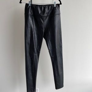 7 For All Mankind faux leather croc leggings